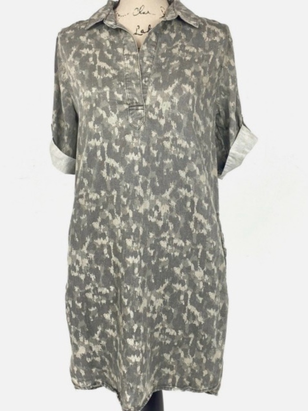 Philosophy Patterned Shirt Dress